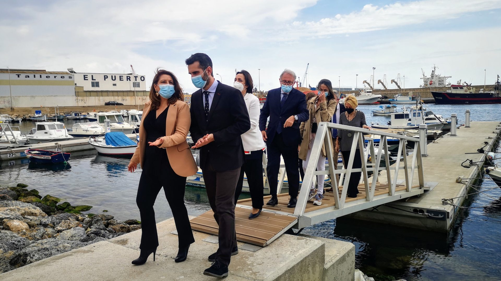 La consejera de Agricultura, Ganadería, Pesca y Desarrollo Sostenible, Carmen Crespo en la inauguración de las obras de mejora y acondicionamiento del Puerto de Almería